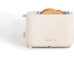 CREATE - Broodrooster van 750 W, Met beveiligingssysteem, Zes vermogensniveaus, Gebroken wit- TOAST STUDIO