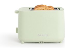 CREATE- Broodrooster van 750 W, Met beveiligingssysteem, Zes vermogensniveaus, Pastelgroen- TOAST STUDIO