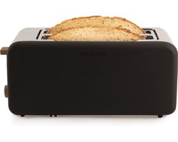CREATE - Broodrooster voor breed brood- Zwart - Voor Brede Plakken - 6 niveaus - Functies - 1500W - TOAST RETRO XL