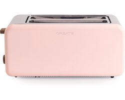 CREATE - Sleuven Broodrooster - Pastel Roze - Voor Brede Plakken - 6 niveaus - Functies - 1500W - TOAST RETRO XL