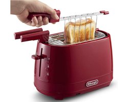 De Longhi CTLAP2203.R 2-Sneetjes Toaster Rood 550 W