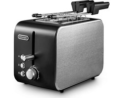 De’Longhi CTX 2203.BK broodrooster 2 snede(n) 550 W Zwart, Zilver