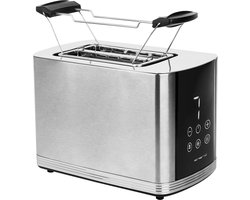 Emerio Broodrooster met Digitaal display en 2 Sleuven - 800W - Defrost - Kruimellade - Toaster RVS - TO-128308 - Zwart / Zilverkleurig