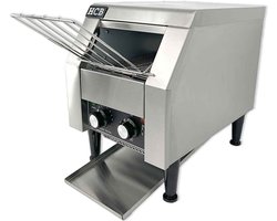 HCB® - Professionele Horeca Doorloop toaster - 150st p/u - 230V - RVS / INOX - broodrooster - 41.8x28.8x38.7 cm (DxBxH) - 12 kg - 9206
