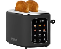Home Vibes® Broodrooster – Toaster – Met Touch LED Display - 6 Voorprogramma’s – Grille Pain – Brood Rooster - Brede Sleuven - 800W – Mat Zwart