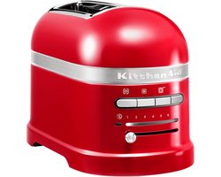 Kitchenaid Broodrooster - Artisan - Toaster voor 2 sneden met tostiklem - 7 bruiningsniveaus en bagelfunctie - Keizerrood