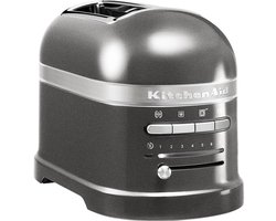 Kitchenaid Broodrooster - Artisan - Toaster voor 2 sneden met tostiklem - 7 bruiningsniveaus en bagelfunctie - Tingrijs