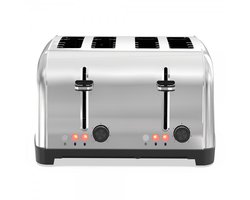 Livoo Broodrooster – 4 Sleuven – 1500-1700W – RVS – Retro Design – Grijs