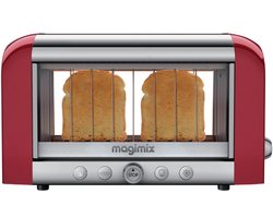 Magimix Vision Toaster - Rood - zichtbaar roosteren - Quartz techniek - 8 standen