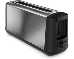 Moulinex Subito Broodrooster – Lange Sleuf – 7 Bruiningsniveaus – 3 Functies – 1000W – Zwart Metallic