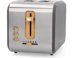 Nedis Broodrooster – 2 Sleuven – 6 Standen – Ontdooifunctie – Soft-Touch Serie – Grijs