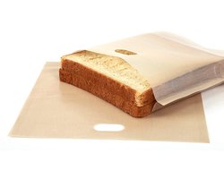 PULUZ - 4-Stuks Herbruikbare Toastzakken - Anti-aanplak Toastzakken - Voor Broodrooster- Kaas Toast - 17*19cm
