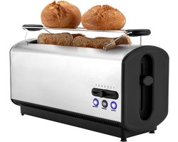 Quvo® Tosti Apparaat Broodrooster - Tosti Apparaat - Tosti Broodrooster - Zilver - 10cm x 10cm x 10cm