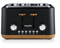 Salter Toronto 4-Slice Broodrooster - 6 Variabele Bruiningsstanden- Brede Sleuven