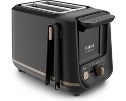 Tefal Includeo TT5338 - Broodrooster - 2 Sneden brood - Extra Breed - 7 Bruiningsniveau's - Hoge lift - Zwart