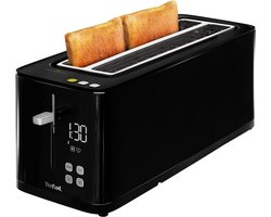 Tefal Smart & Light TL6408 - Broodrooster XL - 4 Sneden brood - Digitaal Display - 7 Bruiningsniveau's - Uitneembare kruimellade