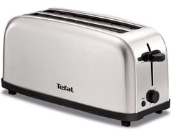 Tefal Ultra Mini TL330D - Broodrooster - 4 Sneden brood - Compact - 6 Bruiningsniveau's - Uitneembare kruimellade - RVS