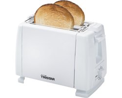 Tristar Broodrooster BR-1009 - 700W - 6 Bruiningsniveau's - 2 Broodsleuven voor 2 boterhammen - Wit