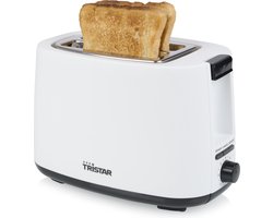 Tristar Broodrooster BR-1055 - 750W - 7 Bruiningsniveau's - 2 Broodsleuven voor 2 boterhammen - Wit