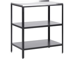 BELIANI VILAMA - Buitenkeuken eiland - Zwart - 80x50x92 cm - Staal