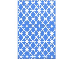 Buitenkleed | Buitentapijt ARAKIL 120x180 cm PP blauw en wit