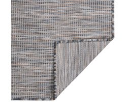 Buitenkleed | Buitentapijt platgeweven 160x230 cm bruin en blauw