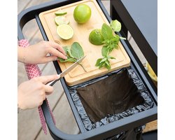 COOK'IN GARDEN REVA 110 PREMIUM buffetkast - 100% metaal - Werkblad (L.108 x B.55 cm) - 1 lage plank, 1 rok, 1 dressoir