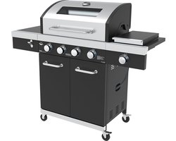 El Fuego Kingston 4.1 gasbarbecue met steakzone - LED knopverlichting - RVS - Zwart