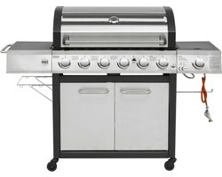 El Fuego Longbeach 6.1 - Kleur Zwart / RVS - Grilloppervlak: ca. 86 x 42 cm - Gasbarbecue - Barbecue