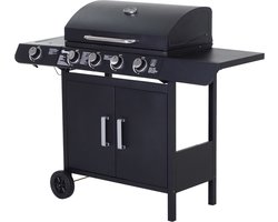 Gasbarbecue - Gas BBQ - BBQ - Barbecue - Barbeque - Grill - 5 branders - Zwart