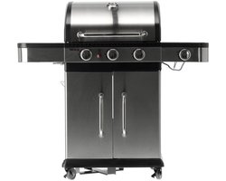 Gasbarbecue – Gas Grill – Buitenbarbecue – Terrasbarbecue – BBQ – 3+1 Branders – Roestvrij Staal – 11,2 kW Vermogen