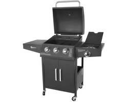 GEKO Gasbarbecue - 4 branders - 11,6 kW - met opbergruimte en wielen