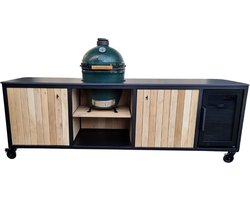 Heavenly Garden - Elements Large - Buitenkeuken - Staal - BBQ Cooler - Eikenhout - 273cm