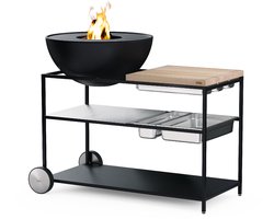 Höfats - Fire Kitchen Buitenkeuken met Bowl 70 Vuurschaal - Staal - Zwart -