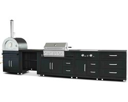 Oviala - Buitenkeuken, 5 elementen en 3 kookmodules - Memphis