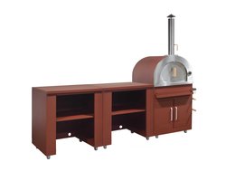 Oviala - Driedelige buitenkeuken met stenen pizzaoven - Memphis