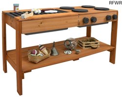 RFWR® Modderkeuken voor kinderen - Buitenkeuken met grill en opbergruimte