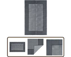 vidaXL Buitenkleed 190x290 cm - Grijs Tuintapijt - Outdoor Tapijt - Patio Vloerbedekking - Terras Tapijt - Polypropylene Tapijt