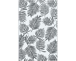 vidaXL - Buitenkleed - ARAKIL - 120x180 - cm - PP - wit - en - zwart