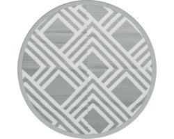 vidaXL - Buitenkleed - ARAKIL - Ø - 200 - cm - polypropeen - grijs