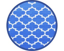 vidaXL - Buitenkleed - ARAKIL - Ø120 - cm - polypropeen - blauw