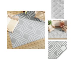 vidaXL Tuinkleed - Tuinkleden - Terraskleed - Buitenkleed - Buitenkleed ARAKIL 160x230 cm PP grijs