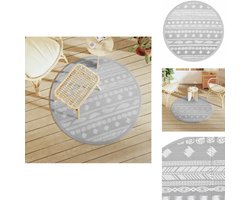 vidaXL Tuinkleed - Tuinkleden - Terraskleed - Buitenkleed - Buitenkleed ARAKIL Ø120 cm PP grijs