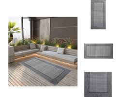 vidaXL Tuinkleed - Tuinkleden - Terraskleed - Terraskleden - Buitenkleed 80x150 cm PP grijs