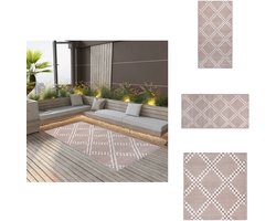 vidaXL Tuinkleed - Tuinkleden - Terraskleed - Terraskleden - Buitenkleed ARAKIL 160x230 cm PP bruin