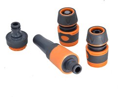 4-delige tuinbewateringsset met spuitpistool, 2 sproeikoppen, antislip ontwerp