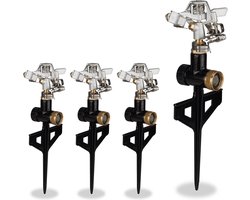 4x pulserende sproeier - metaal - cirkelsproeier - sectorsproeier - tuinsproeier