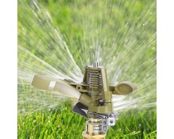 Allecta - Irrigatiesproeiermondstuk voor tuin gazon irrigatiesysteem - 360 ° draaibaar - Aluminium - Verstelbaar