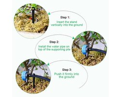 Allecto plus - Druppel Irrigatie Ondersteuning Stakes – 200 Stuks – Voor Moestuinen - Plastic Water Flow Houder