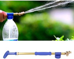 Allecto- Tuinsproeier - Dubbele sproeiers - G3/4 binnendraad - Telescopische koperen staaf - Tuingazonirrigatie - Geschikt voor - Alle tuinen - Rood met groen design